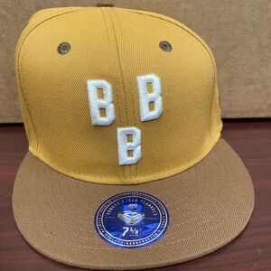 Birmingham Black Barons Ebbets Field Flannel Brown Hat Cap Fitted NWT BBB